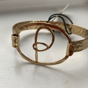 Anthropologie Gold Monogram P Bracelet